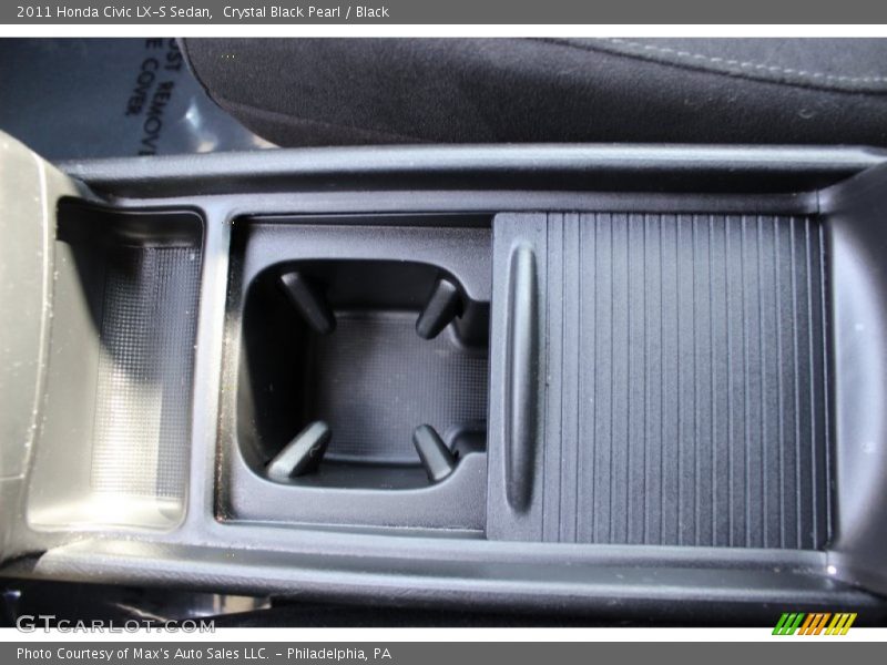 Crystal Black Pearl / Black 2011 Honda Civic LX-S Sedan