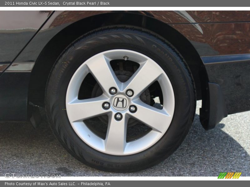 Crystal Black Pearl / Black 2011 Honda Civic LX-S Sedan