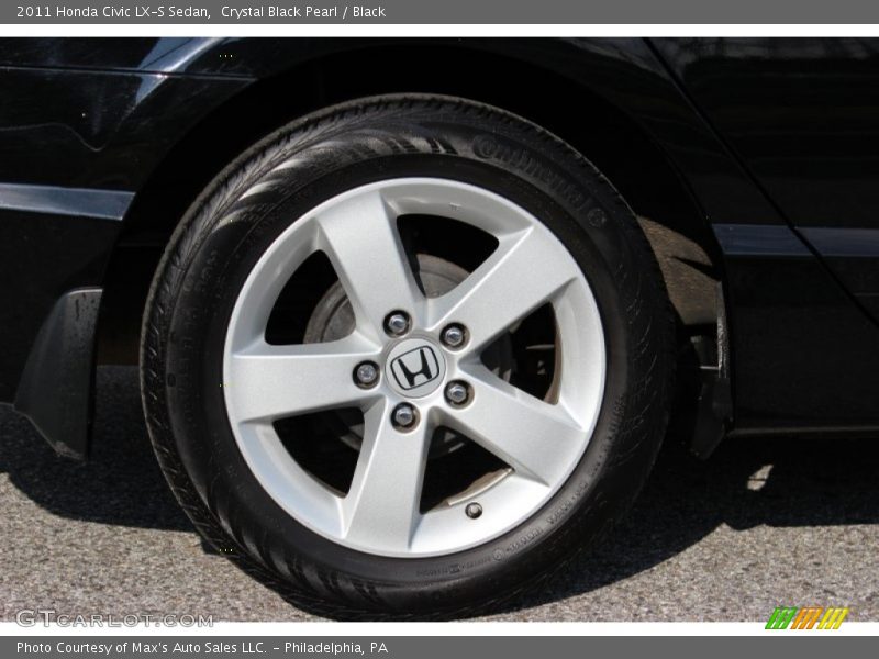 Crystal Black Pearl / Black 2011 Honda Civic LX-S Sedan