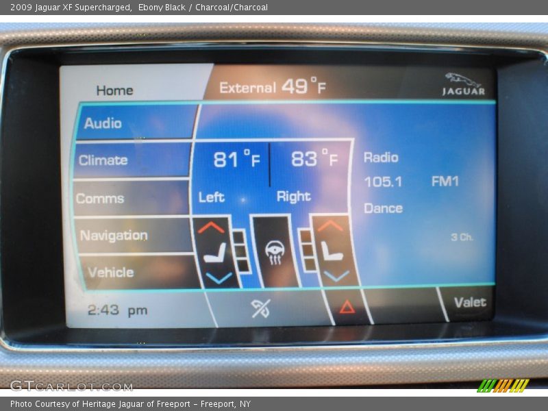 Ebony Black / Charcoal/Charcoal 2009 Jaguar XF Supercharged