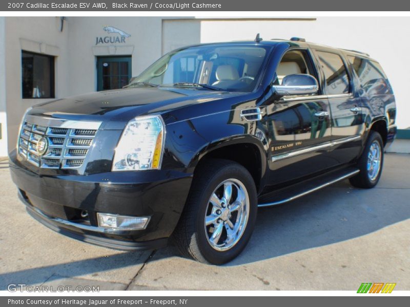 Black Raven / Cocoa/Light Cashmere 2007 Cadillac Escalade ESV AWD
