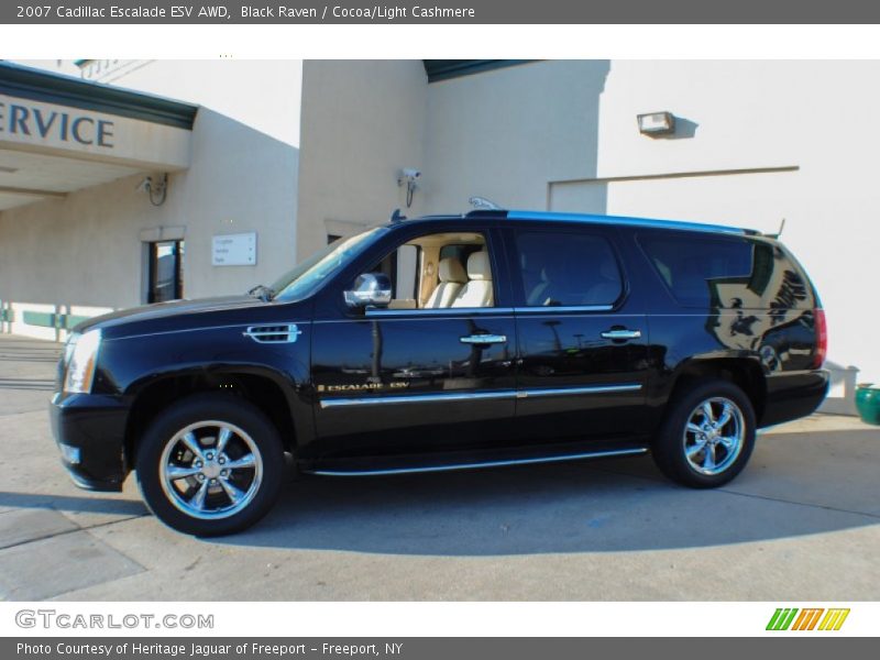 Black Raven / Cocoa/Light Cashmere 2007 Cadillac Escalade ESV AWD