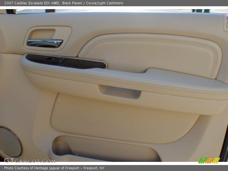 Black Raven / Cocoa/Light Cashmere 2007 Cadillac Escalade ESV AWD