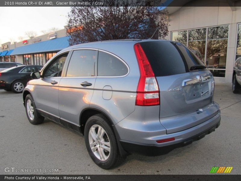 Glacier Blue Metallic / Gray 2010 Honda CR-V EX AWD