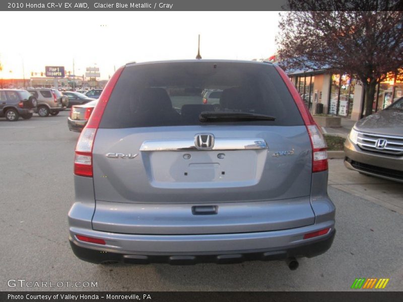 Glacier Blue Metallic / Gray 2010 Honda CR-V EX AWD
