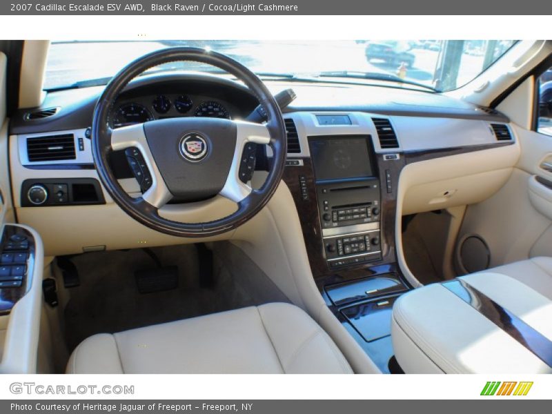 Black Raven / Cocoa/Light Cashmere 2007 Cadillac Escalade ESV AWD