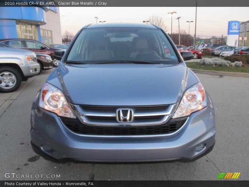 Glacier Blue Metallic / Gray 2010 Honda CR-V EX AWD