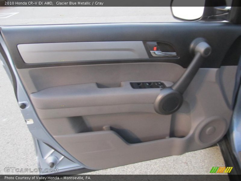 Glacier Blue Metallic / Gray 2010 Honda CR-V EX AWD