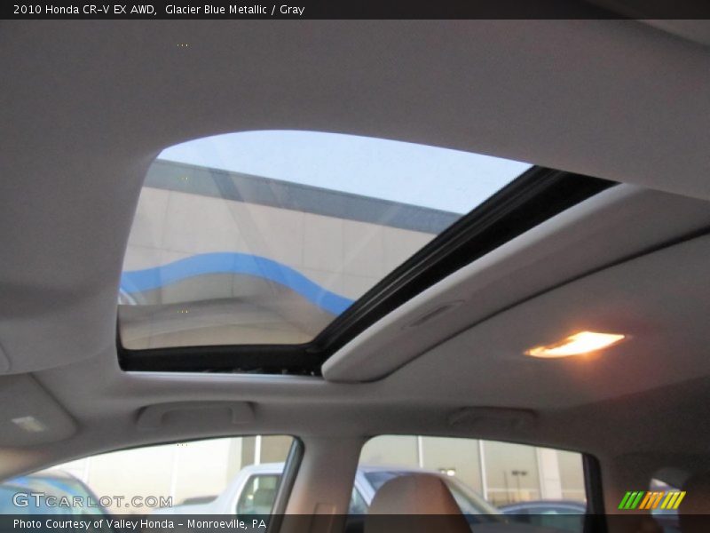 Glacier Blue Metallic / Gray 2010 Honda CR-V EX AWD