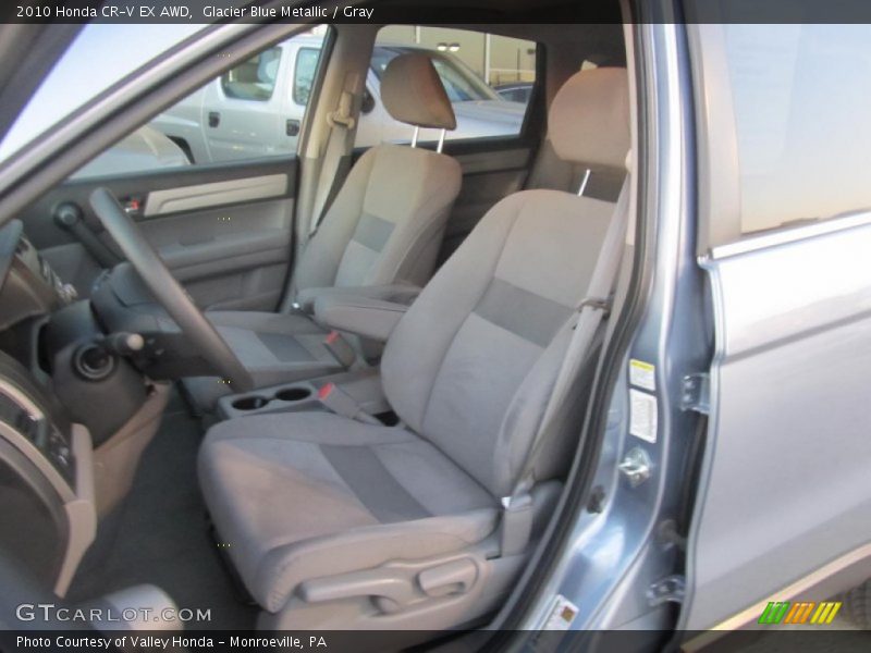 Glacier Blue Metallic / Gray 2010 Honda CR-V EX AWD