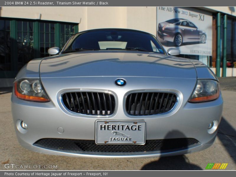 Titanium Silver Metallic / Black 2004 BMW Z4 2.5i Roadster