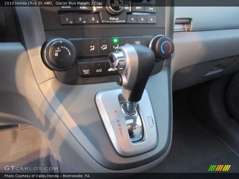 Glacier Blue Metallic / Gray 2010 Honda CR-V EX AWD