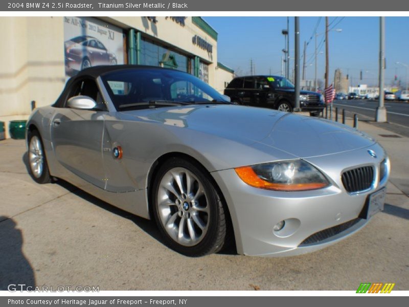 Titanium Silver Metallic / Black 2004 BMW Z4 2.5i Roadster