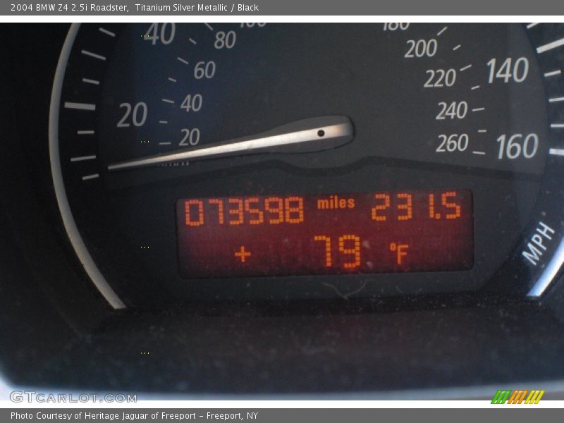 Titanium Silver Metallic / Black 2004 BMW Z4 2.5i Roadster