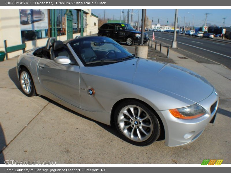 Titanium Silver Metallic / Black 2004 BMW Z4 2.5i Roadster