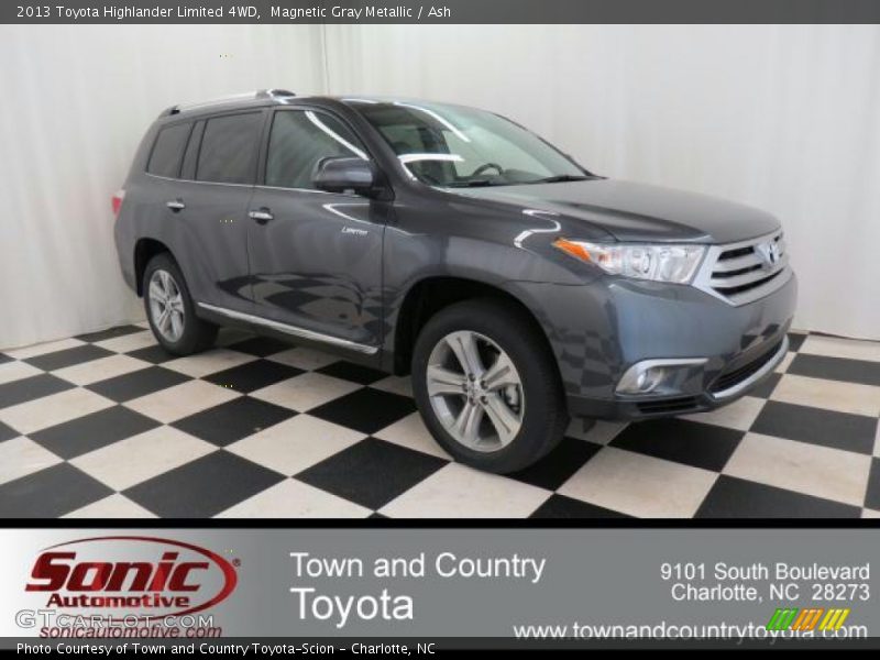 Magnetic Gray Metallic / Ash 2013 Toyota Highlander Limited 4WD