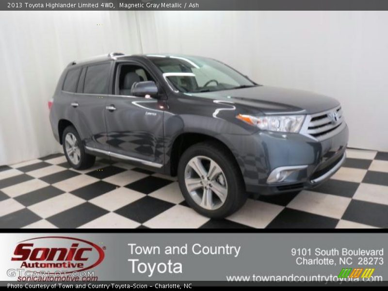 Magnetic Gray Metallic / Ash 2013 Toyota Highlander Limited 4WD