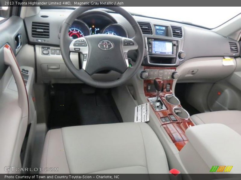Magnetic Gray Metallic / Ash 2013 Toyota Highlander Limited 4WD
