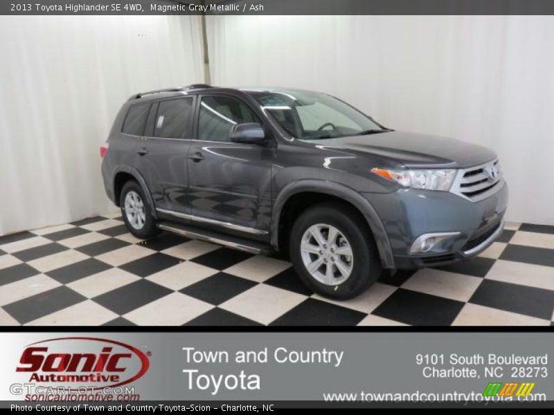 Magnetic Gray Metallic / Ash 2013 Toyota Highlander SE 4WD