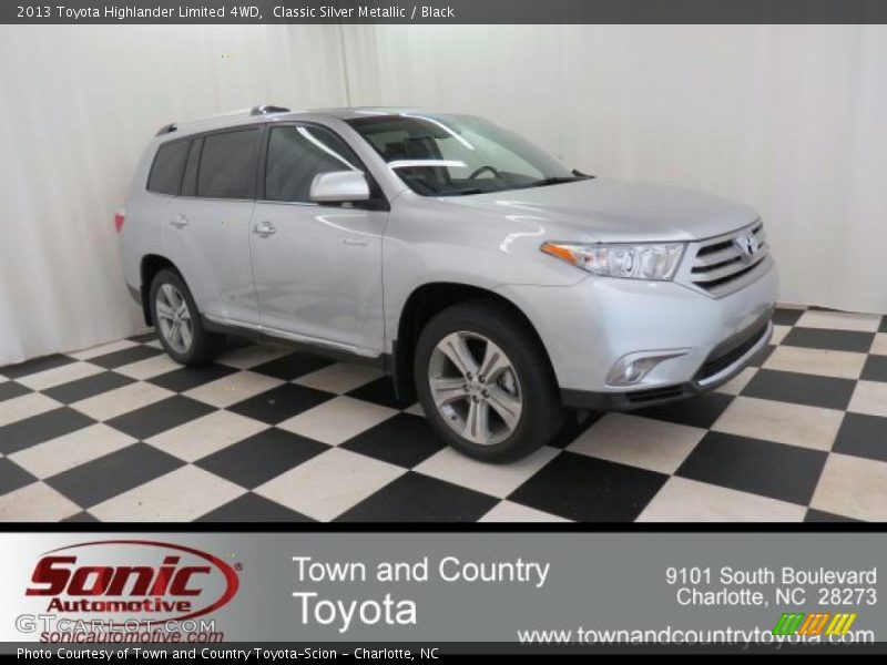 Classic Silver Metallic / Black 2013 Toyota Highlander Limited 4WD