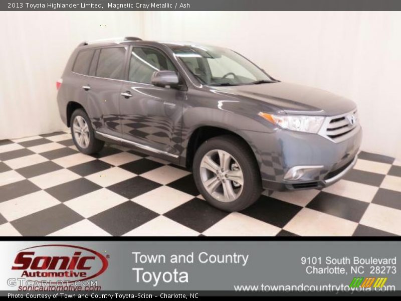 Magnetic Gray Metallic / Ash 2013 Toyota Highlander Limited