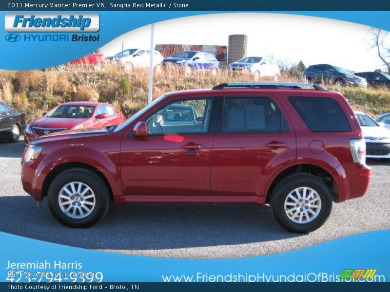 Sangria Red Metallic / Stone 2011 Mercury Mariner Premier V6