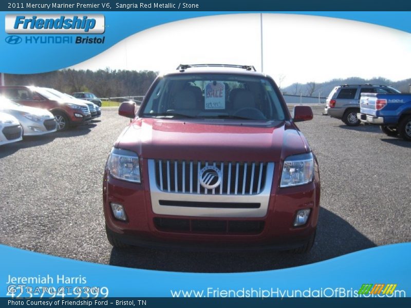 Sangria Red Metallic / Stone 2011 Mercury Mariner Premier V6