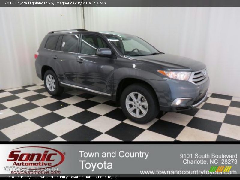 Magnetic Gray Metallic / Ash 2013 Toyota Highlander V6