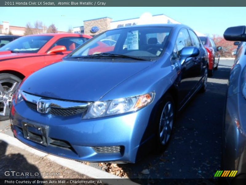 Atomic Blue Metallic / Gray 2011 Honda Civic LX Sedan