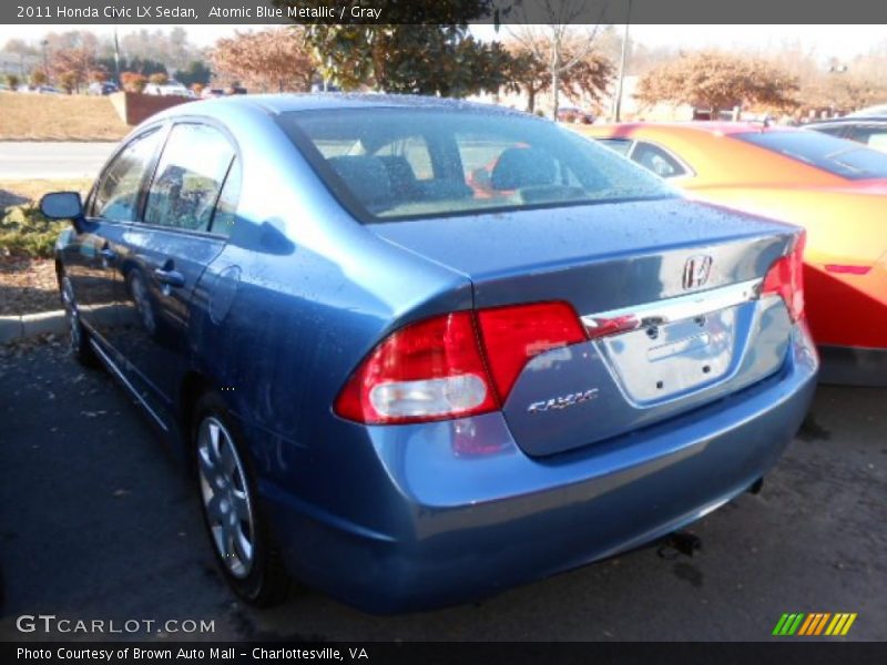 Atomic Blue Metallic / Gray 2011 Honda Civic LX Sedan