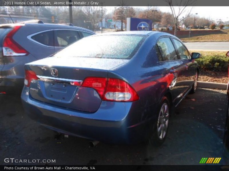 Atomic Blue Metallic / Gray 2011 Honda Civic LX Sedan