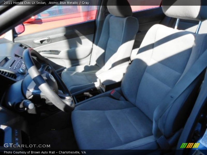 Atomic Blue Metallic / Gray 2011 Honda Civic LX Sedan