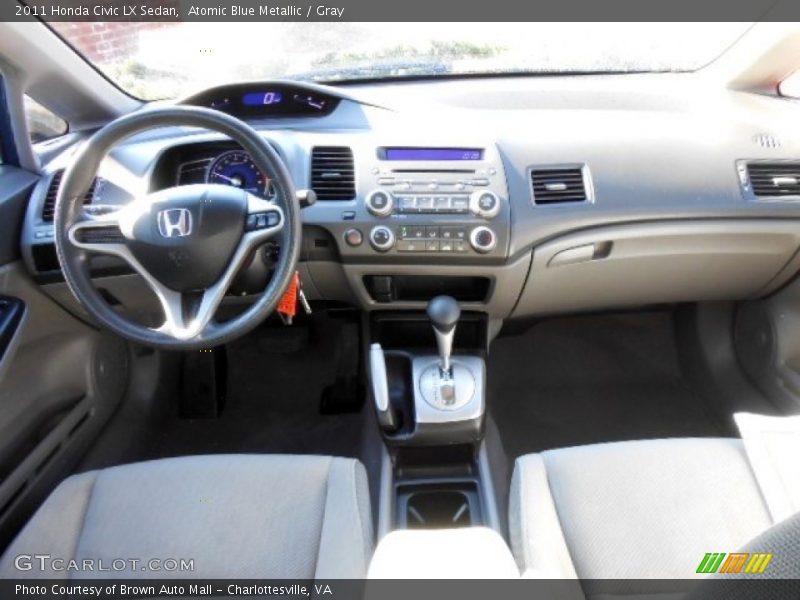 Atomic Blue Metallic / Gray 2011 Honda Civic LX Sedan