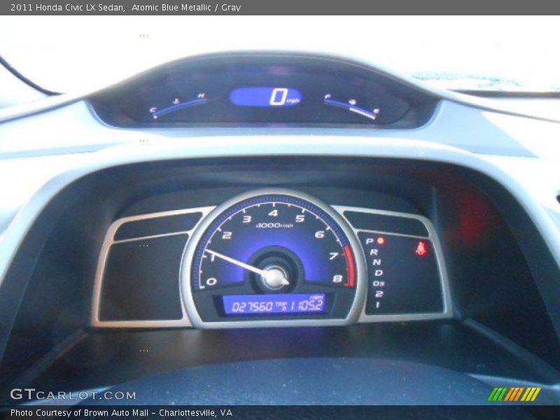 Atomic Blue Metallic / Gray 2011 Honda Civic LX Sedan
