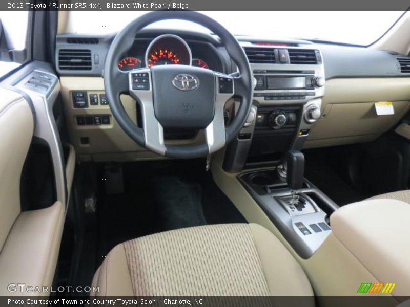 Blizzard White Pearl / Beige 2013 Toyota 4Runner SR5 4x4