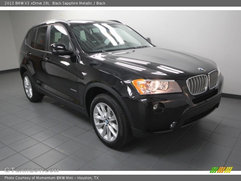 Black Sapphire Metallic / Black 2013 BMW X3 xDrive 28i