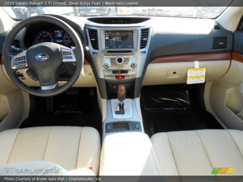 Deep Indigo Pearl / Warm Ivory Leather 2013 Subaru Outback 2.5i Limited