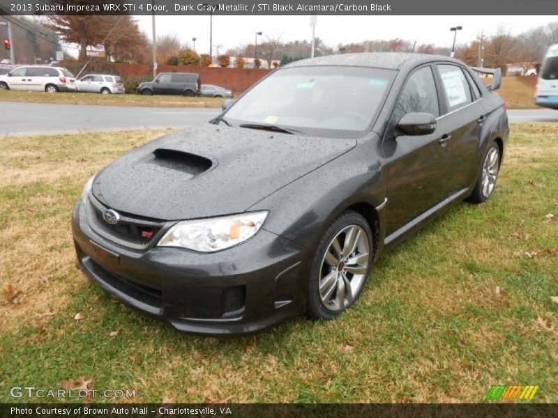 Dark Gray Metallic / STi Black Alcantara/Carbon Black 2013 Subaru Impreza WRX STi 4 Door