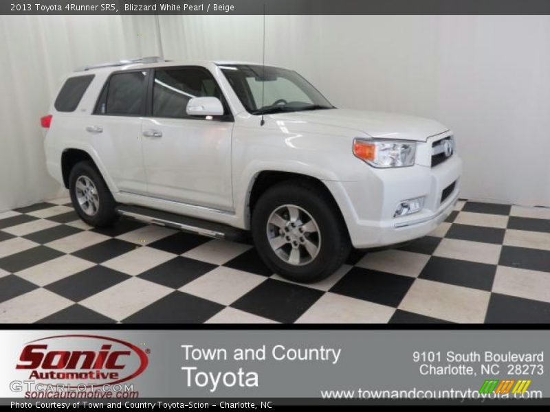 Blizzard White Pearl / Beige 2013 Toyota 4Runner SR5