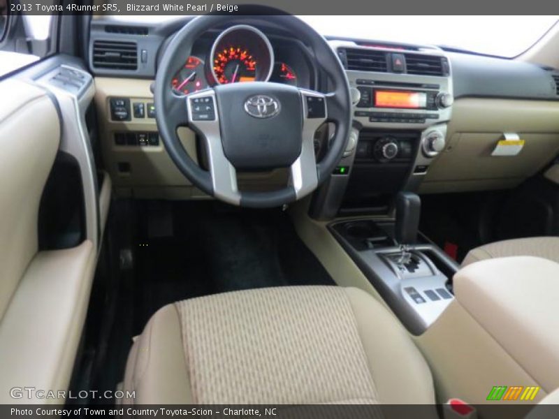 Blizzard White Pearl / Beige 2013 Toyota 4Runner SR5