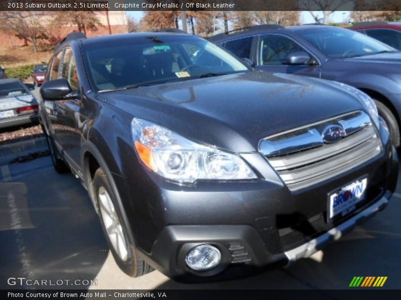 Graphite Gray Metallic / Off Black Leather 2013 Subaru Outback 2.5i Limited