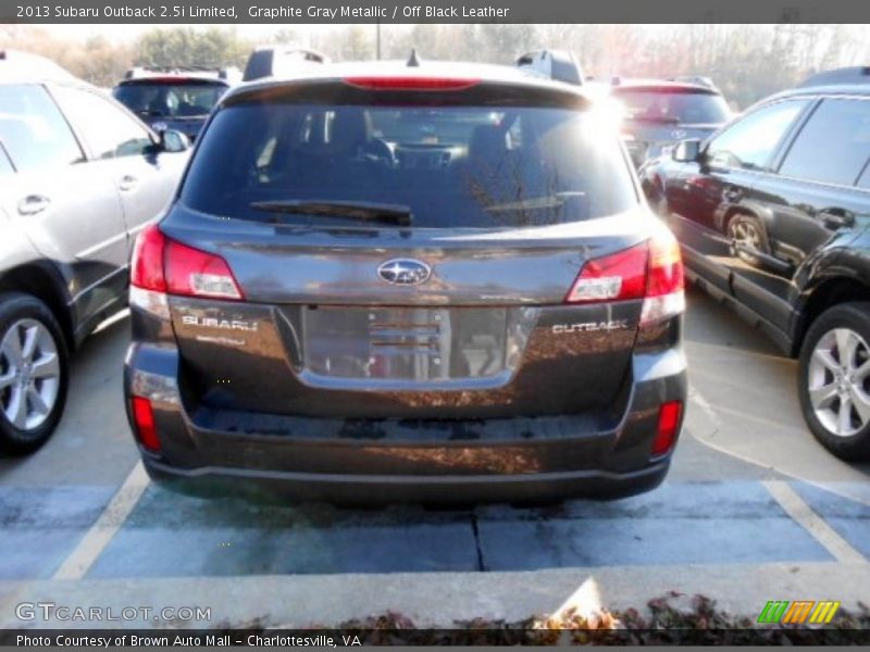 Graphite Gray Metallic / Off Black Leather 2013 Subaru Outback 2.5i Limited