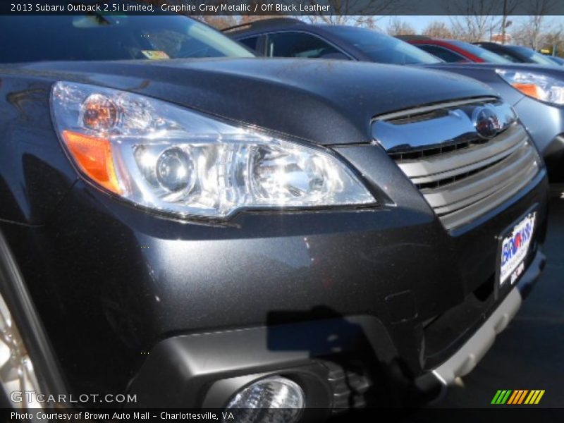 Graphite Gray Metallic / Off Black Leather 2013 Subaru Outback 2.5i Limited