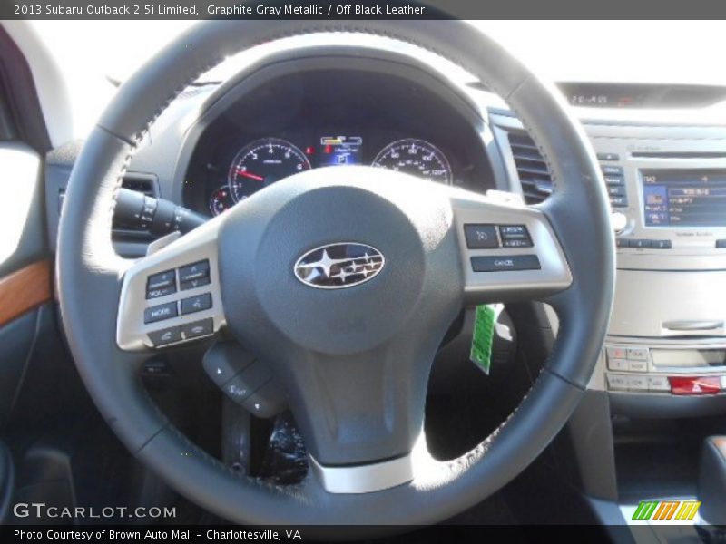 Graphite Gray Metallic / Off Black Leather 2013 Subaru Outback 2.5i Limited