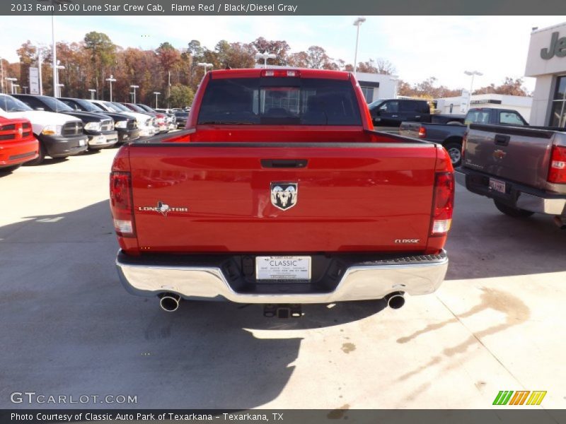 Flame Red / Black/Diesel Gray 2013 Ram 1500 Lone Star Crew Cab