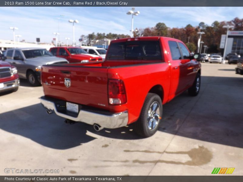 Flame Red / Black/Diesel Gray 2013 Ram 1500 Lone Star Crew Cab