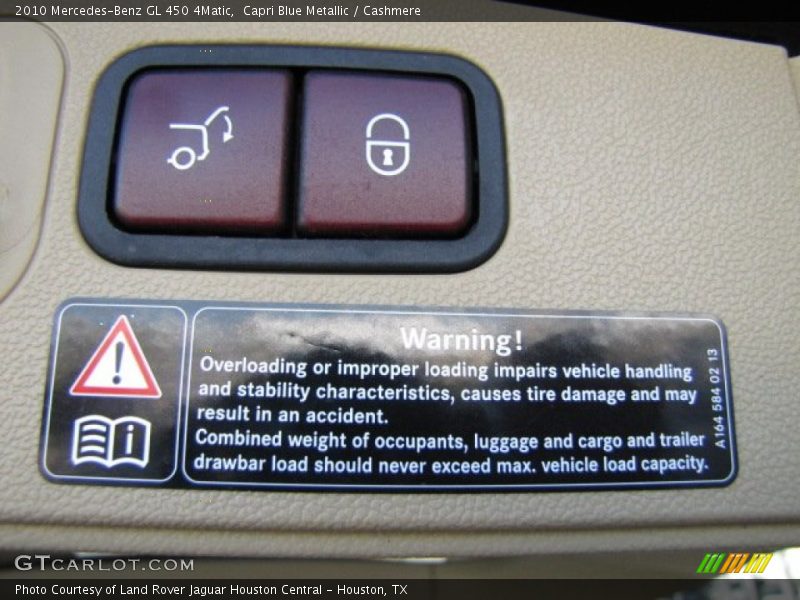 Controls of 2010 GL 450 4Matic