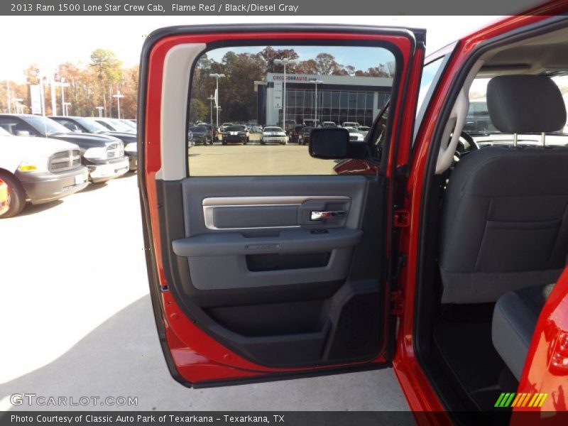 Flame Red / Black/Diesel Gray 2013 Ram 1500 Lone Star Crew Cab