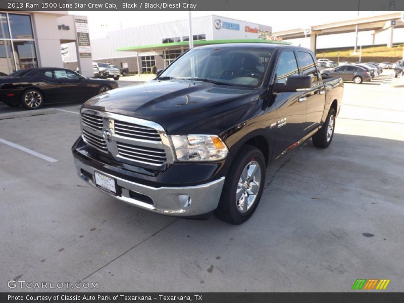 Black / Black/Diesel Gray 2013 Ram 1500 Lone Star Crew Cab