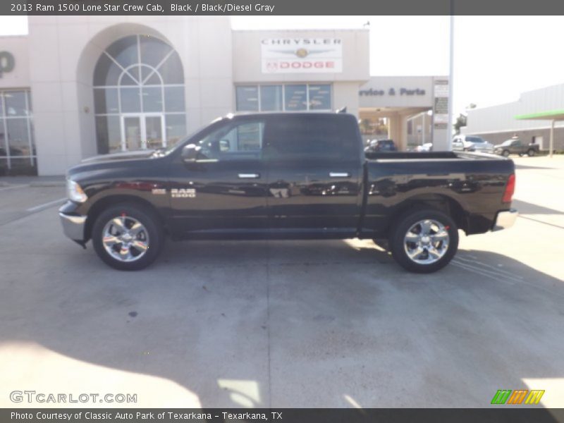 Black / Black/Diesel Gray 2013 Ram 1500 Lone Star Crew Cab